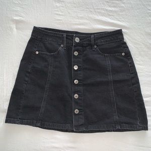 Black Denim American Eagle Skirt